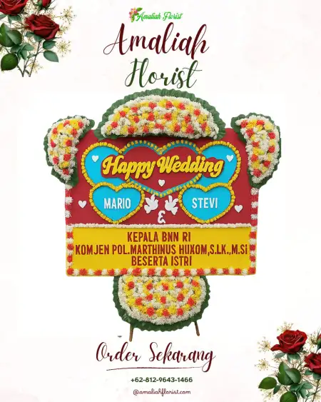 Papan Bunga Pernikahan Sumbergondo